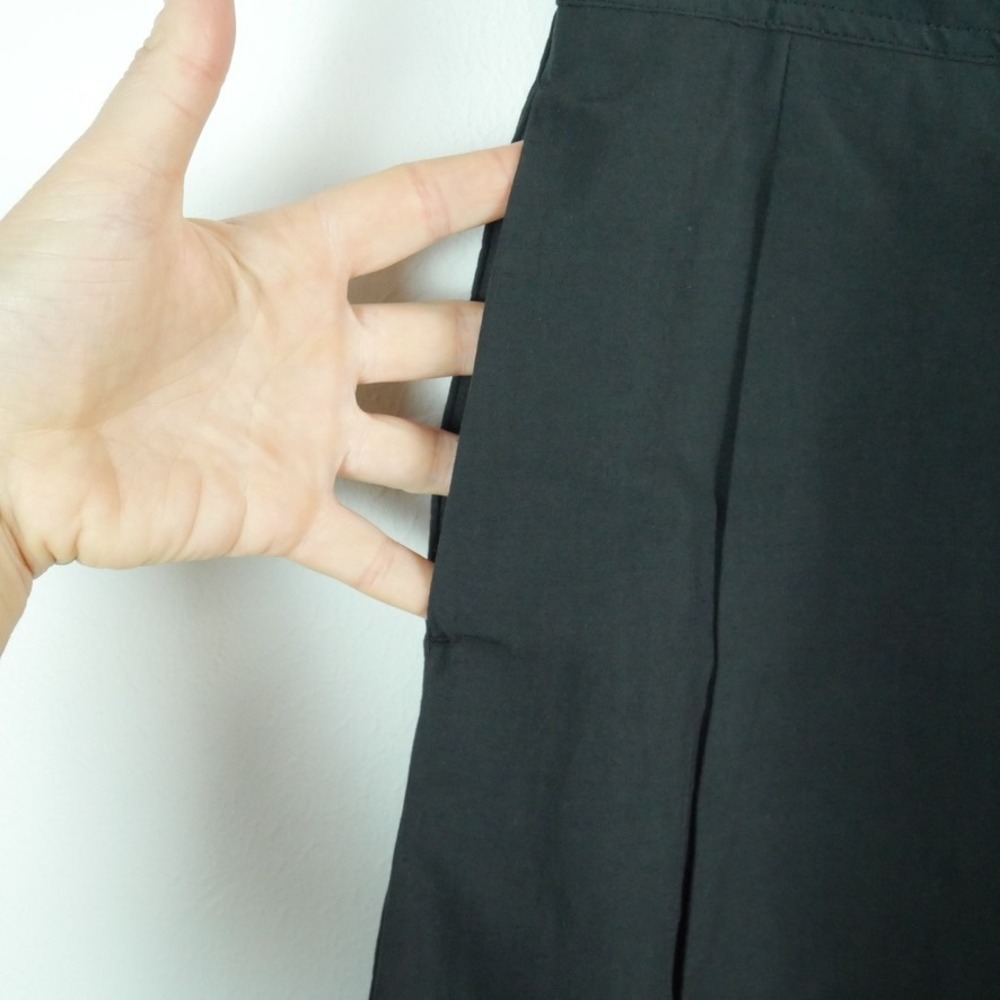 INSIS FEMME Asymmetric Cotton Linen Pants Black Wide Leg Large NEW Avant Garde - Picture 4 of 11